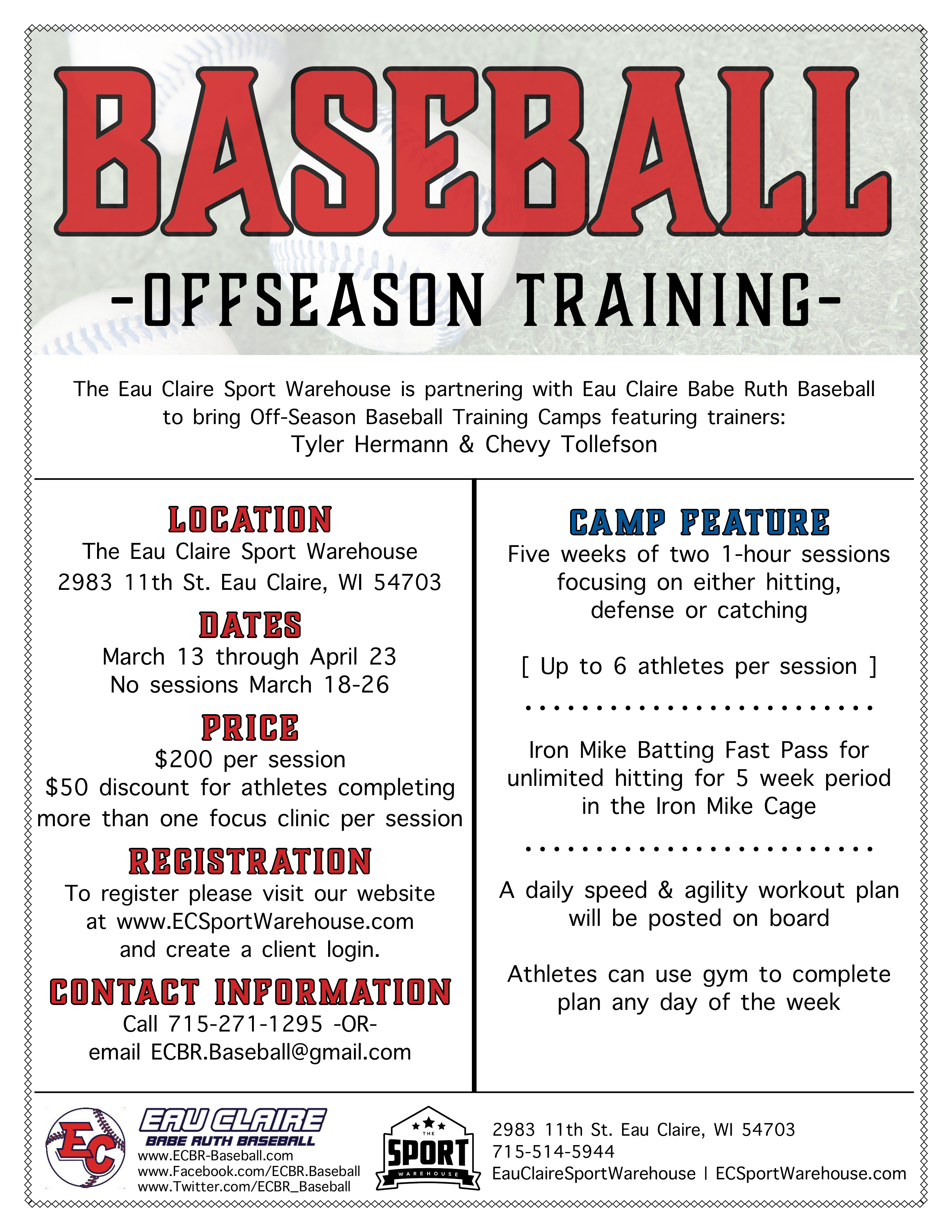 Baseball Offseason Training March April